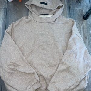 Essentials heather tan Hoodie size Medium
